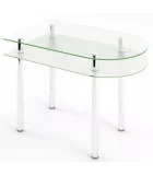 Glass dining table D-10-1 with tempered glass and chrome legs order